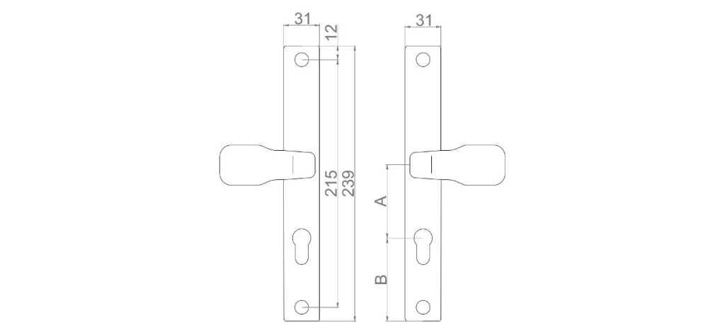 Rysunek - Pochwyt z szyldem