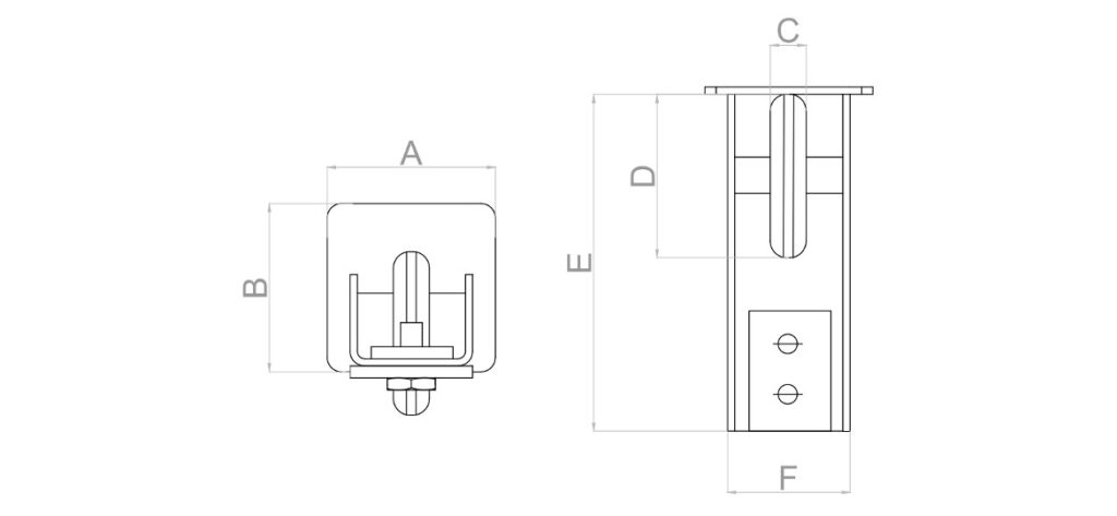 Rolka najazdowa - rysunek techniczny