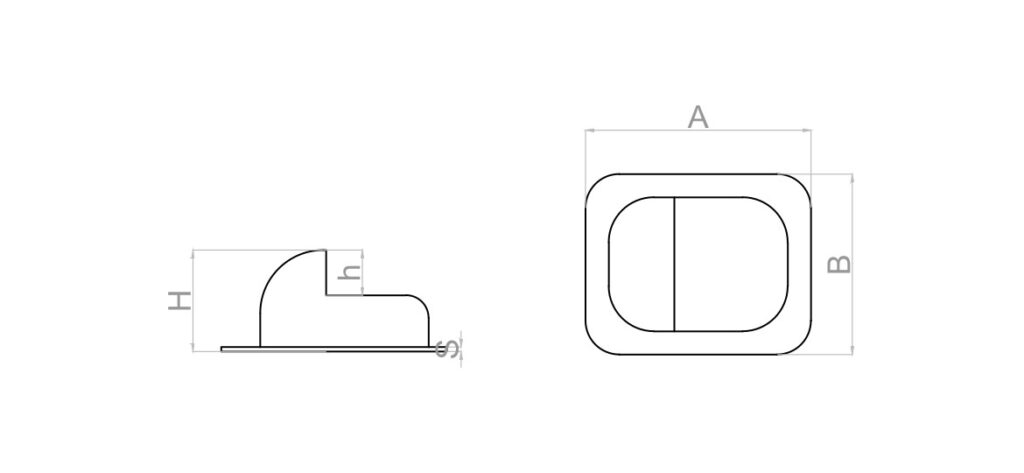 Stoper do brany - rysunek techniczny