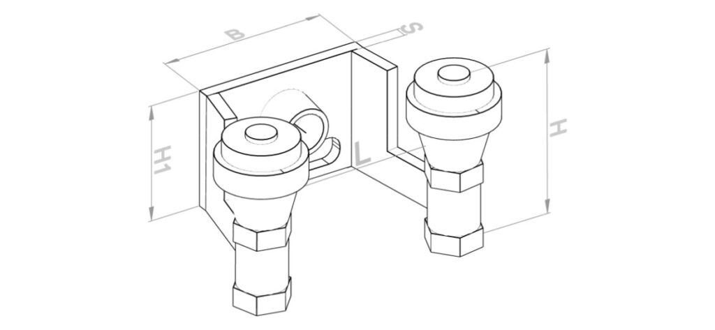 Rys. Uchwyt górny do bramy