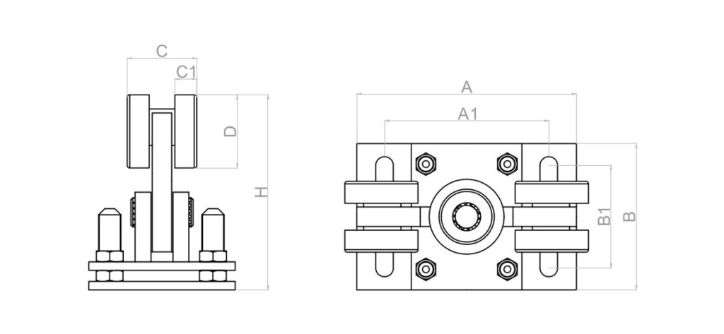 Rysunek technioczny wózka jezdniowego