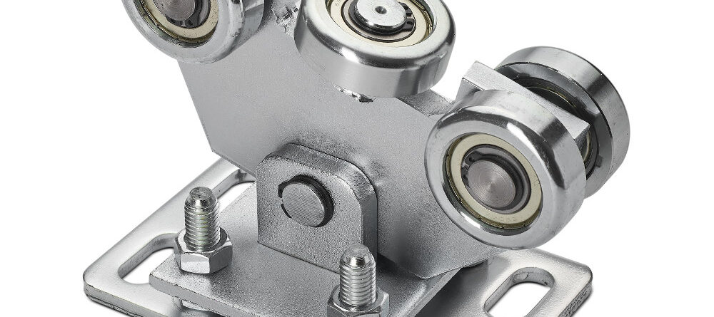 Wózek jezdny 5 rolkowy do profilu 70x70x4 mm.