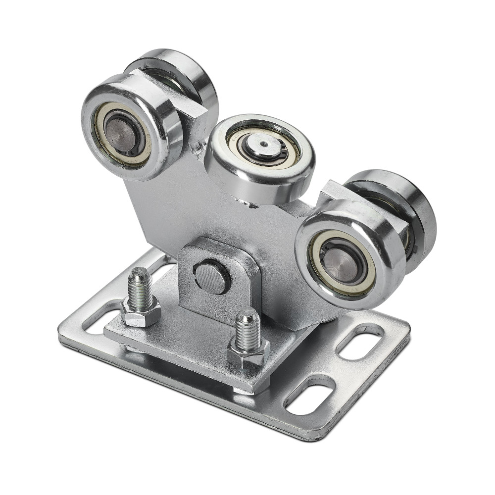 Wózek jezdny 5 rolkowy do profilu 70x70x4 mm.