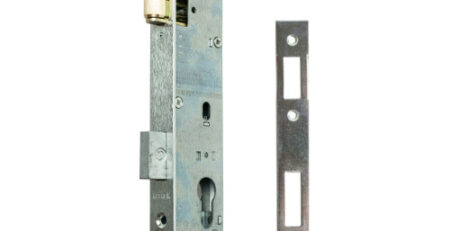 Zamek rolkowo - zasuwkowy do furtek