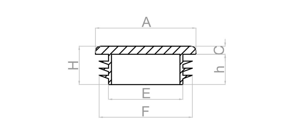 Rys. zaślepka kwadratowa na profil