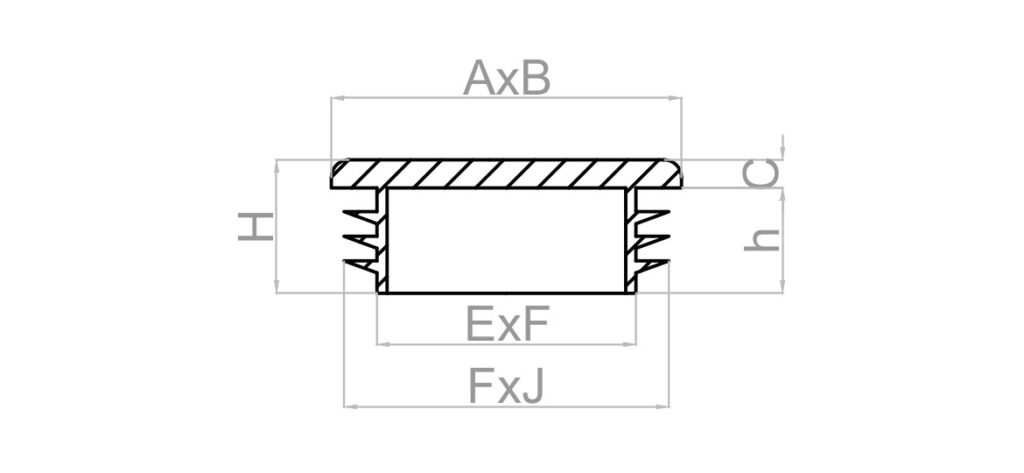 rys. - zaślepka na profil prostokątny
